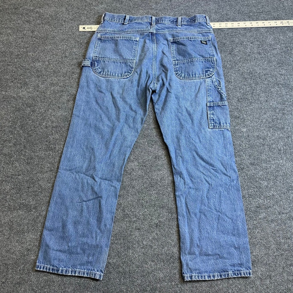 Key Carpenter Jeans Mens Size 36x30 Blue Denim Relaxed Fit Utility Workwear Pant